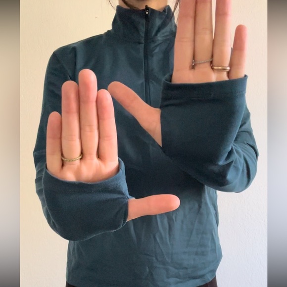 Nike Women's Dark Teal Long Sleeve Top - Picture 3 of 6